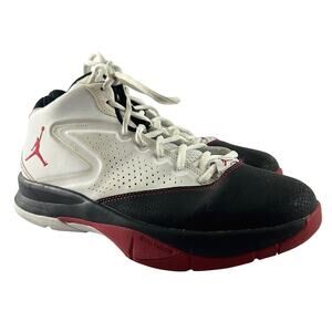 NIKE Men's Jordan Court Vision 99 White/Gym Red/Black Shoes size 8.5‎